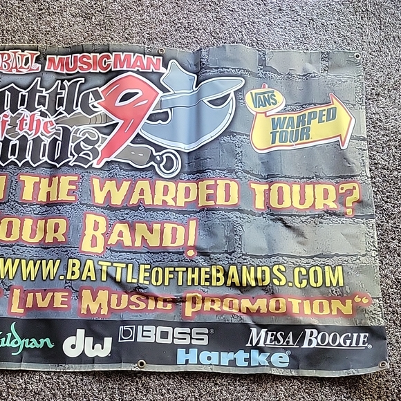 Rare Vintage 2005 Ernie Ball Battle of the Bands 9 Warped Tour Banner! - Picture 7 of 9